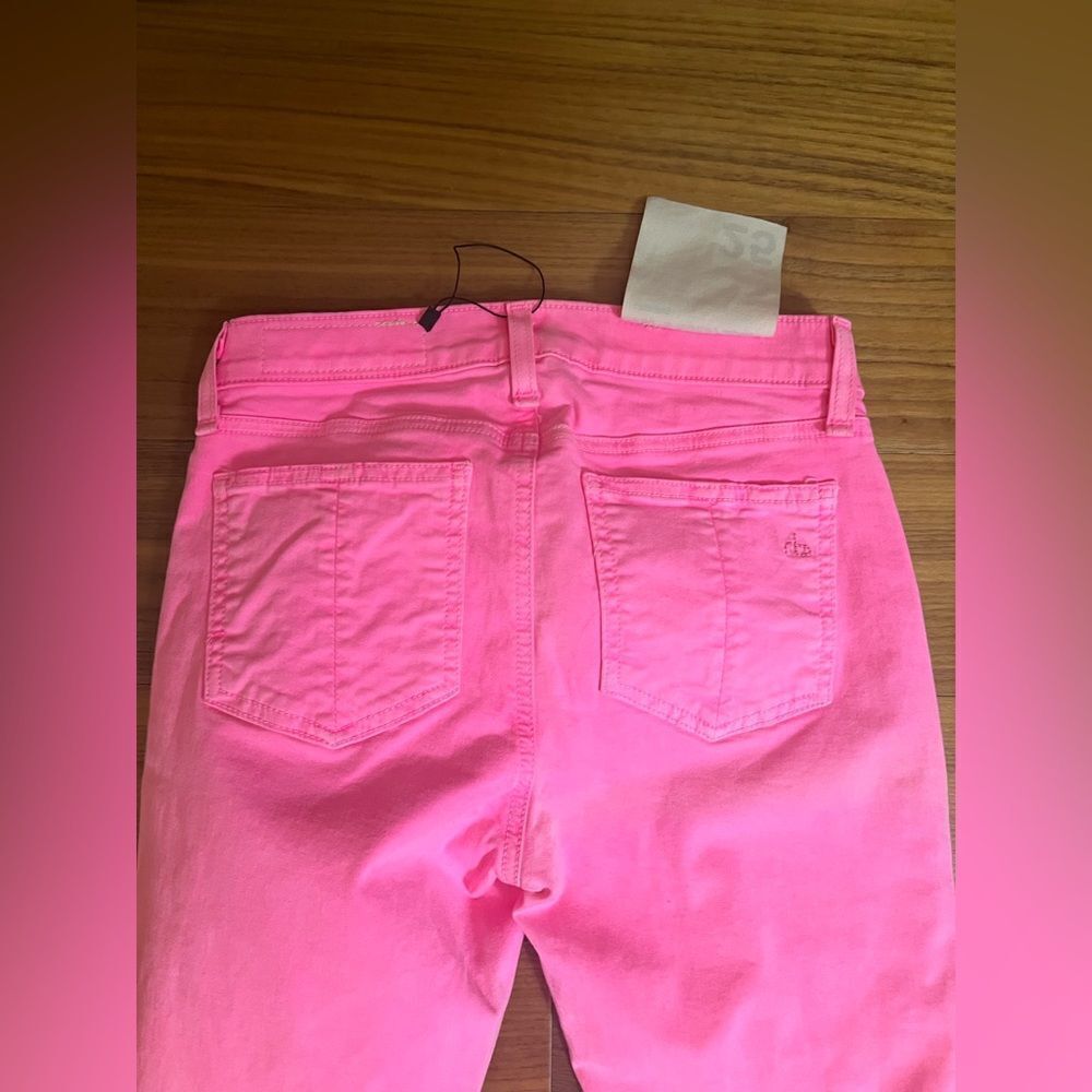 Rag & Bone neon pink jean legging size 25 - Picture 10 of 12